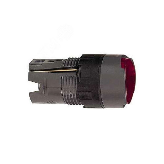 Головка кнопки круглая с подсветкой красная