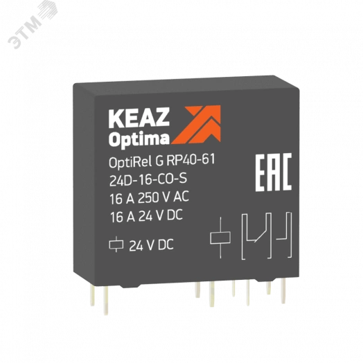 Реле промежуточное OptiRel G RP40-61-24D-16-CO-S