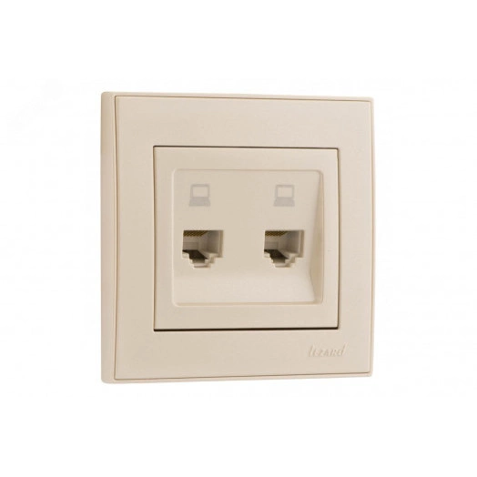 Розетка RAIN компьютерная 2-ая белая
