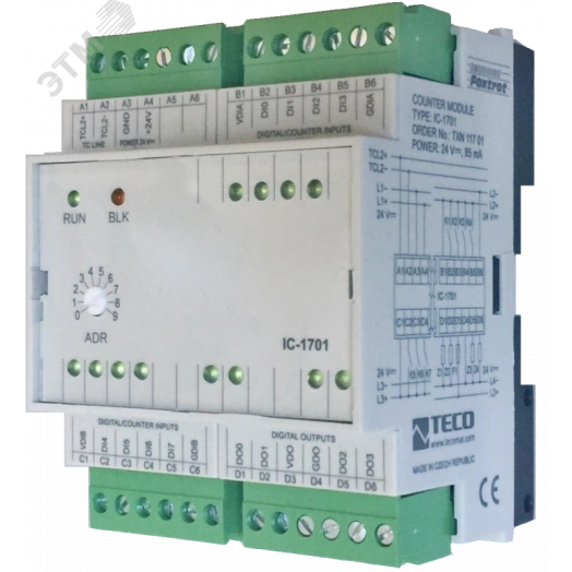 Модуль быстрых дискретных вх/вых IC-1701 IC-1701, 8x DI fast, 4x DO Fast