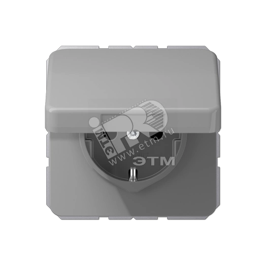 Крышка ударопрочная откидная ударопрочная для штекерных розеток  серая