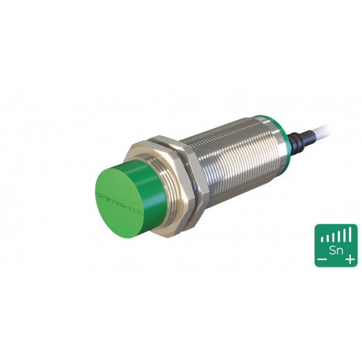Датчик индуктивный с увеличенным расстоянием срабатывания ВБИ-М30-91С-2123-СА.51 Расстояние срабатывания Sn: 25 мм Частота переключения: 100 Гц Материал корпуса: Латунь никелированная Диаметром 30 мм IP67 Кабель 2 м со штуцером (ПВС ХЛ 4х0,35 мм