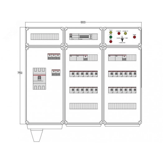 Щит управления электрообогревом DEVIBOX HR 24x4400 D850 (в комплекте с терморегулятором)