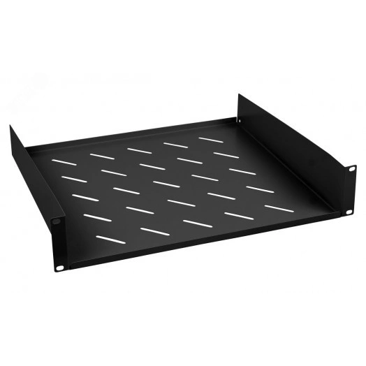 Полка 19D перфорированная 2U Cabeus SH-J017-2U-400-BK черная