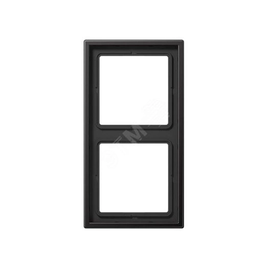 Рамка 2-я для горизонтальной/вертикальной установки  Серия- LS990  Материал- металл  Цвет- алюминий дарк