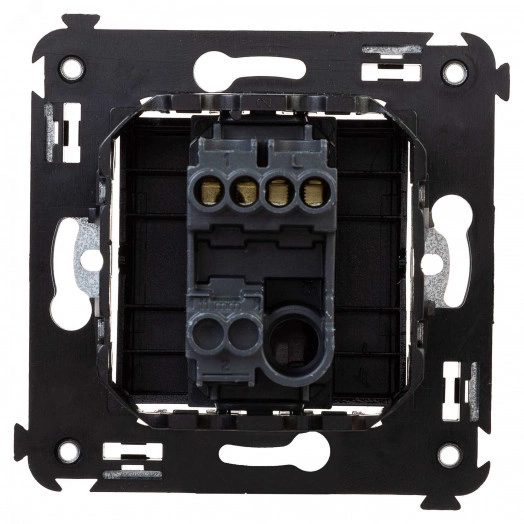 Выключатель одноклавишный, в стену, ''Черный квадрат''