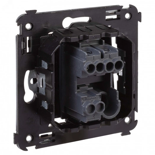 Выключатель одноклавишный, в стену, ''Черный квадрат''