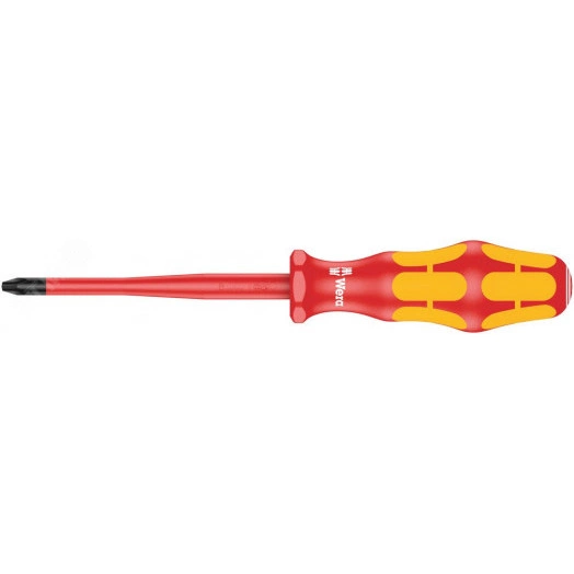 Отвёртка диэлектрическая крестовая 162 iSS PH VDE с зауженным рабочим концом и уменьшенным диаметром рукоятки PH 1 x 80 мм