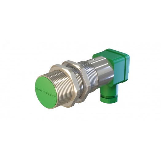 Датчик бесконтактный индуктивный двухпроводной АC ВБИ-М30-76К-1252-Л Расстояние срабатывания Sn: 10 мм Частота переключения: 10 Гц Материал корпуса: Латунь никелированная Диаметром 30 мм IP67 Клеммник (до 2,5  мм2)