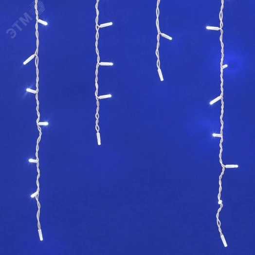 Бахрома светодиодная со статическим свечением 3м Соединяемая 200 светодиодов Белый свет Провод белый ULD-B3010-200/SWK WHITE IP67