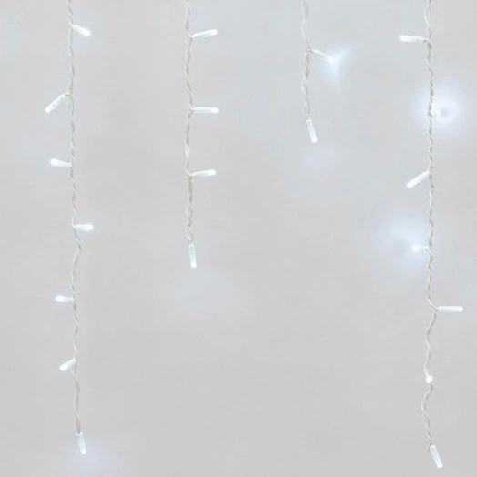 Бахрома светодиодная со статическим свечением 3м Соединяемая 200 светодиодов Белый свет Провод белый ULD-B3010-200/SWK WHITE IP67