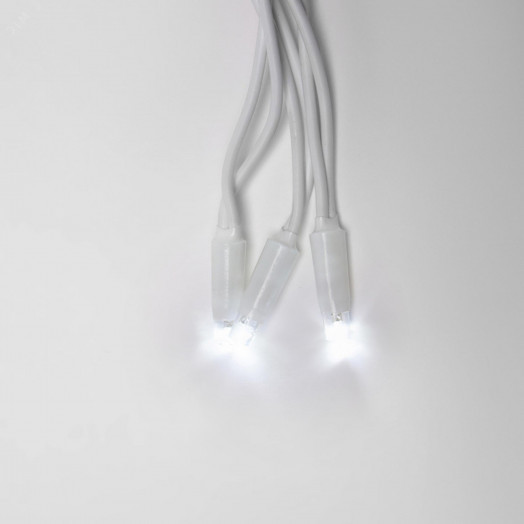 Бахрома светодиодная со статическим свечением 3м Соединяемая 200 светодиодов Белый свет Провод белый ULD-B3010-200/SWK WHITE IP67