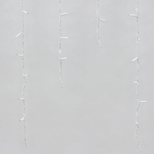 Бахрома светодиодная со статическим свечением 3м Соединяемая 200 светодиодов Белый свет Провод белый ULD-B3010-200/SWK WHITE IP67