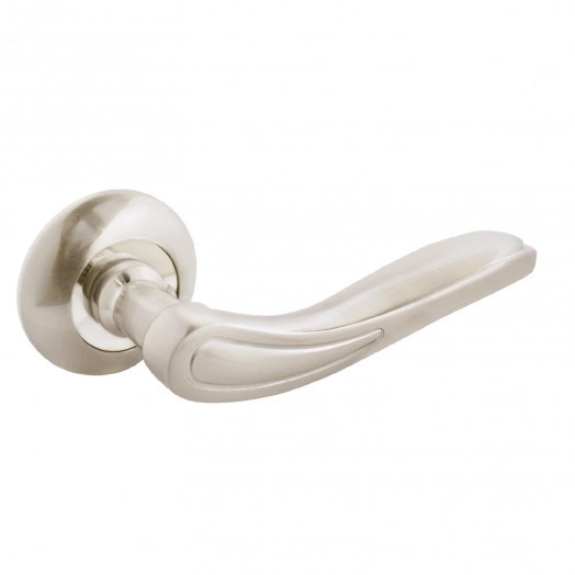 Ручка на квадратной накладке (комплект), АЛЛЮР АРТ"ЛАЙЗА" SN (1880) никель матовый