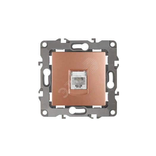 Розетка телефонная RJ11, Эра12, медь, 12-3105-14