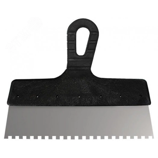 Шпатель фасадный нержавеющий зубчатый 250 мм / зуб 8 мм