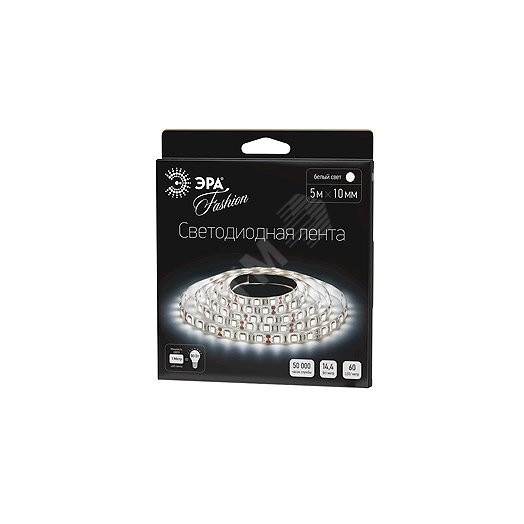 Светодиодная лента LS5050-14,4-60-12-6500K-IP20-1 year-5m 12В ЭРА