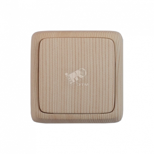 Выключатель одноклавишный наружный с изоляционной пластиной с индикацией сосна 16А