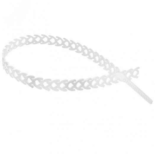 хомут-стяжка полимерная многоразовая 300х10 мм, прозрачная, (1уп - 20шт)