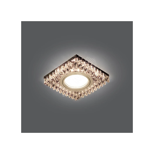 Светильник Backlight BL031 Квадрат. Черн.Кристал/Хром, Gu5.3, LED 2700K 1/40