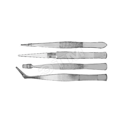 Пинцеты набор 4 штнержавеющие