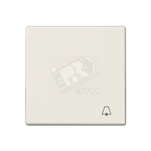 Клавиша для  выключателя с символом  звонок   слоновая кость