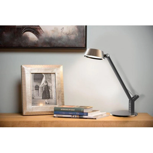 Светильник настольный KD-835 C28 LED 8Вт 230В 480лм сенс.рег.ярк и цвет.темп. USB-5В.1А бронза Camelion 12999