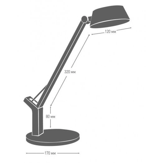 Светильник настольный KD-835 C28 LED 8Вт 230В 480лм сенс.рег.ярк и цвет.темп. USB-5В.1А бронза Camelion 12999
