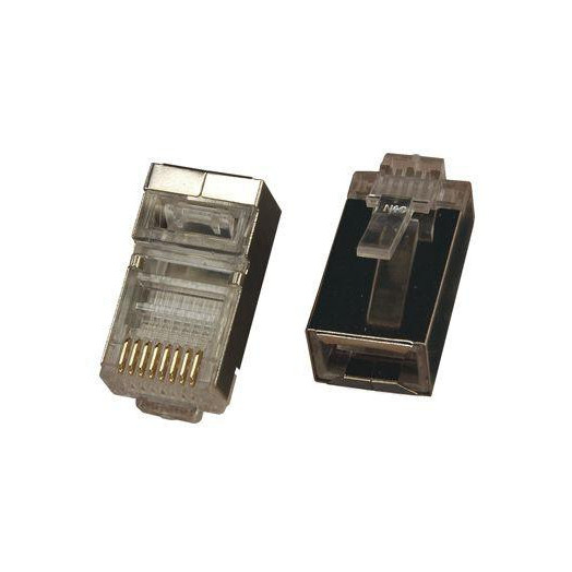 Джек комп. RJ45 8P-8C кат.5е (с экраном) (уп.100шт) REXANT 05-1023