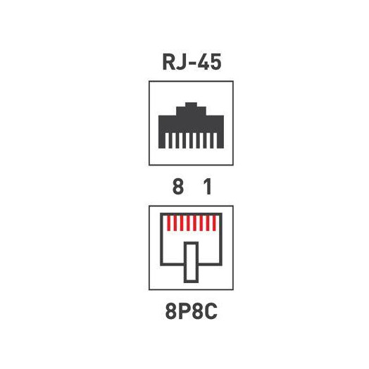 Джек комп. RJ45 8P-8C кат.5е (с экраном) (уп.100шт) REXANT 05-1023