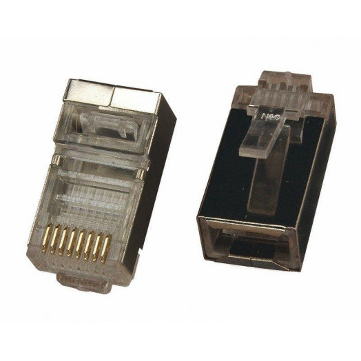 Джек комп. RJ45 8P-8C кат.5е (с экраном) (уп.100шт) REXANT 05-1023