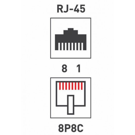 Джек комп. RJ45 8P-8C кат.5е (с экраном) (уп.100шт) REXANT 05-1023