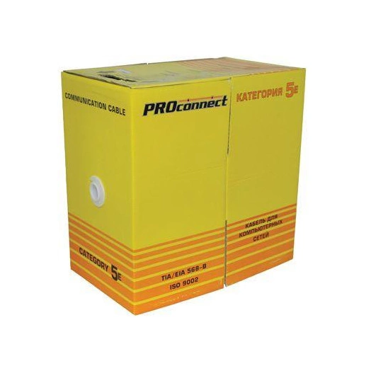 Кабель UTP 4х2х26AWG кат.5 омедн. алюм. (уп.305м) PROCONNECT LIGHT 01-0048-3