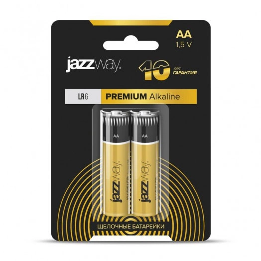 Элемент питания алкалиновый AA/LR6 1.2В Premium Alkaline BL-2 (блист.2шт) JazzWay 5026896
