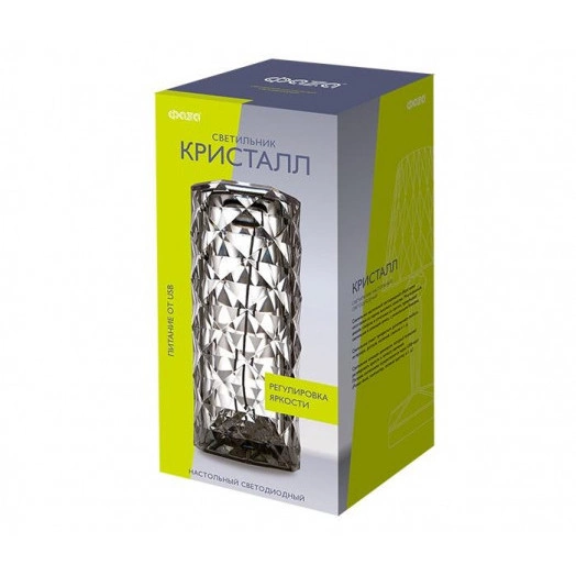 Светильник светодиодный CTL3-USB 3Вт 120лм 5В 2SMD IP20 диммер: 2700-3000К/4000-4500К/6000-6500К ночник настольный прозр. кристалл акрил ФАZА 5040885