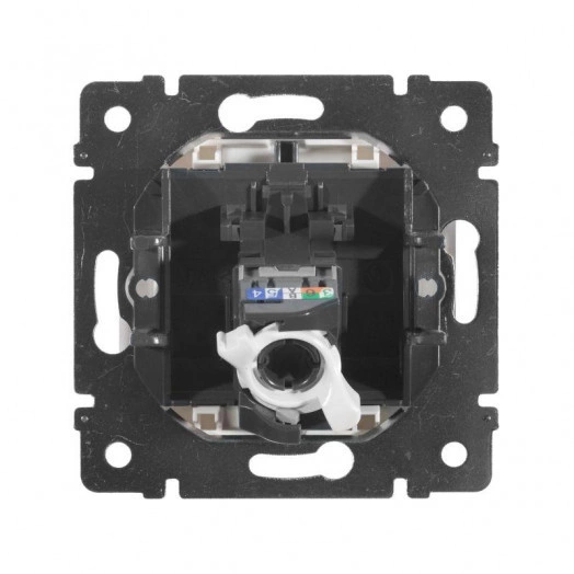 Розетка компьютерная 1-м СП Valena RJ45 кат.5E UTP на винтах механизм бел. Leg 774238