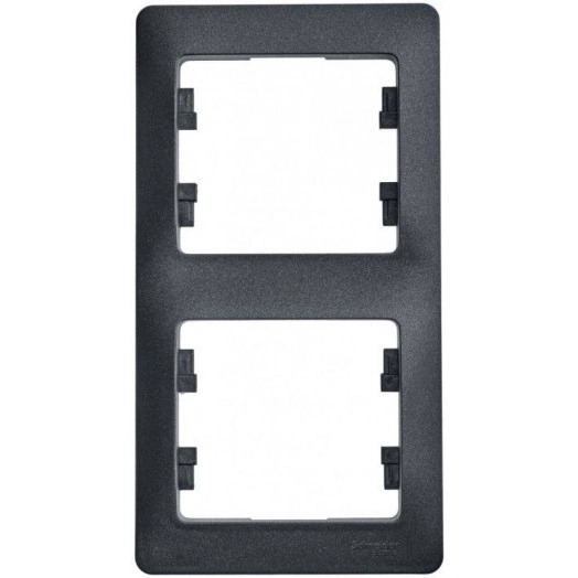 Рамка 2-м Glossa верт. антрацит SchE GSL000706