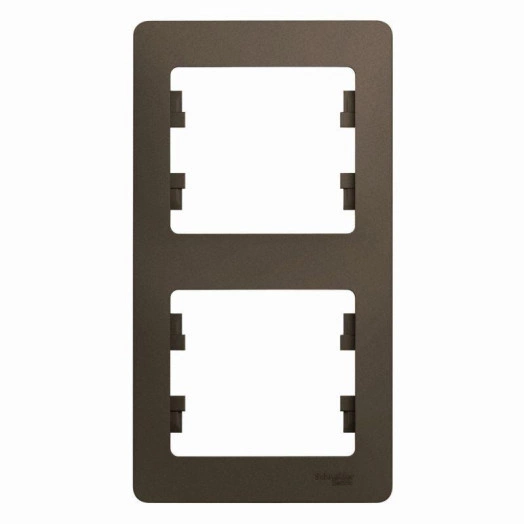 Рамка 2-м Glossa верт. шоколад SchE GSL000806