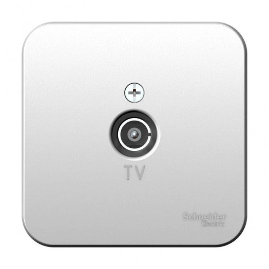 Розетка телевизионная TV ОП Blanca коннектор с изолир. пластиной алюм. SchE BLNTA000013