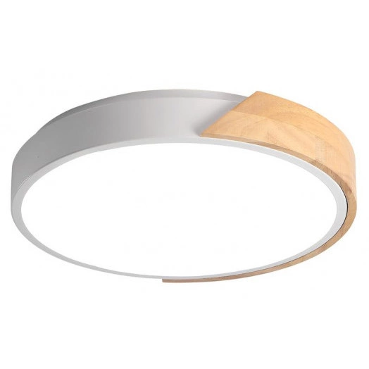 Светильник светодиодный декоративный PPB Scandic-R 24Вт 4000К IP20 d330х50 настенно-потолочный GR/W JazzWay 5037052