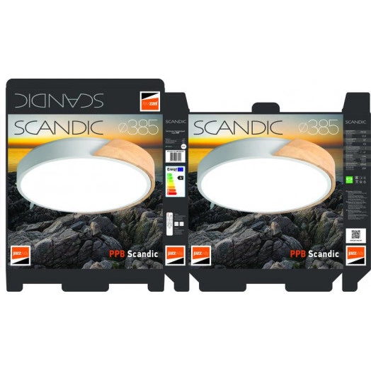 Светильник светодиодный декоративный PPB Scandic-R 36Вт 4000К IP20 d380х50 настенно-потолочный WH/W JazzWay 5036956