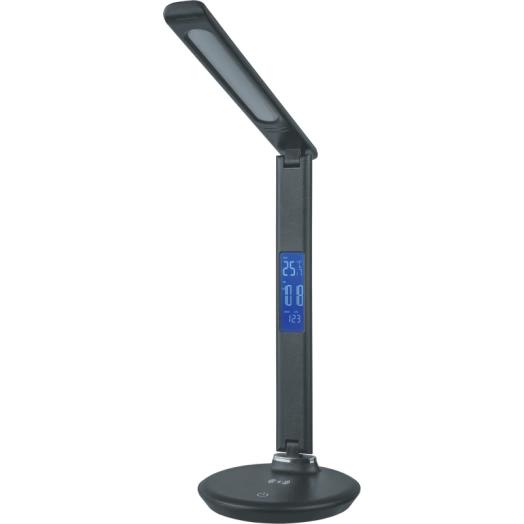 Светильник светодиодный 80 322 NDF-D044-8W-MK-BL-LED 8Вт 2700/4000/6000К 300лм настольный сенсор USB ЖК дисплей (дата/время/будильник/температура) на основании черн. Navigator 80322