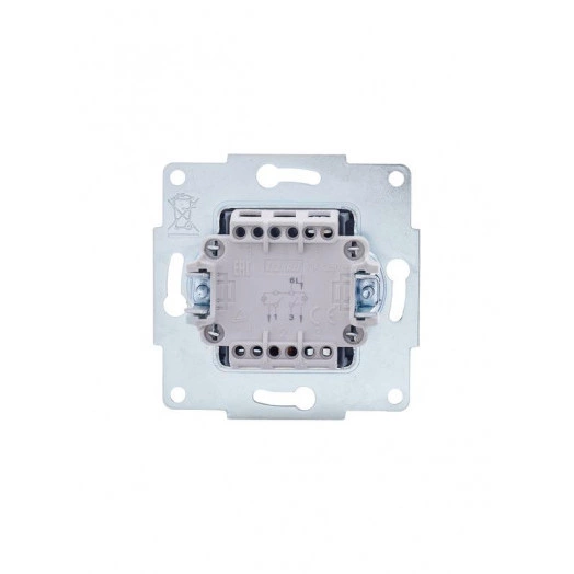 Механизм выключателя 2-кл. с индик. СП VESNA бел. LEZARD 742-0288-112