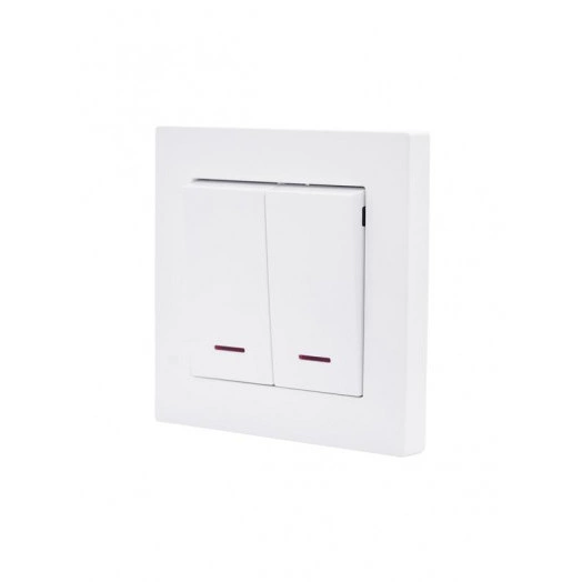 Механизм выключателя 2-кл. с индик. СП VESNA бел. LEZARD 742-0288-112