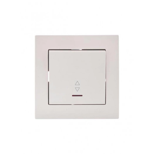 Механизм выключателя 2-кл. с индик. СП VESNA кремов. LEZARD 742-0388-112