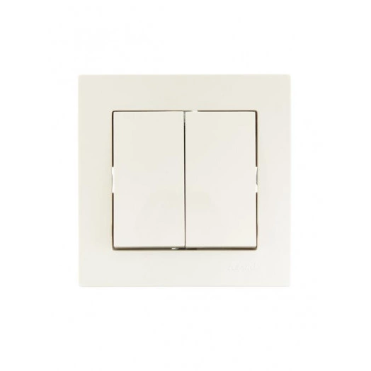 Механизм выключателя 2-кл. СП VESNA кремов. LEZARD 742-0388-101