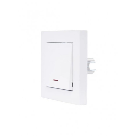 Механизм выключателя1кл. СП с индик. VESNA бел. LEZARD 742-0288-111