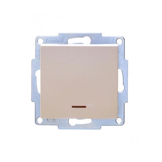 Механизм выключателя1кл. СП с индик. VESNA кремов. LEZARD 742-0388-111