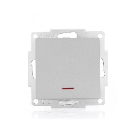 Механизм выключателя1кл. СП с индик. VESNA платина LEZARD 742-3588-111