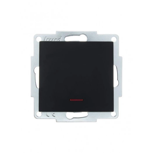 Механизм выключателя1кл. СП с индик. VESNA черн. бархат LEZARD 742-4288-111